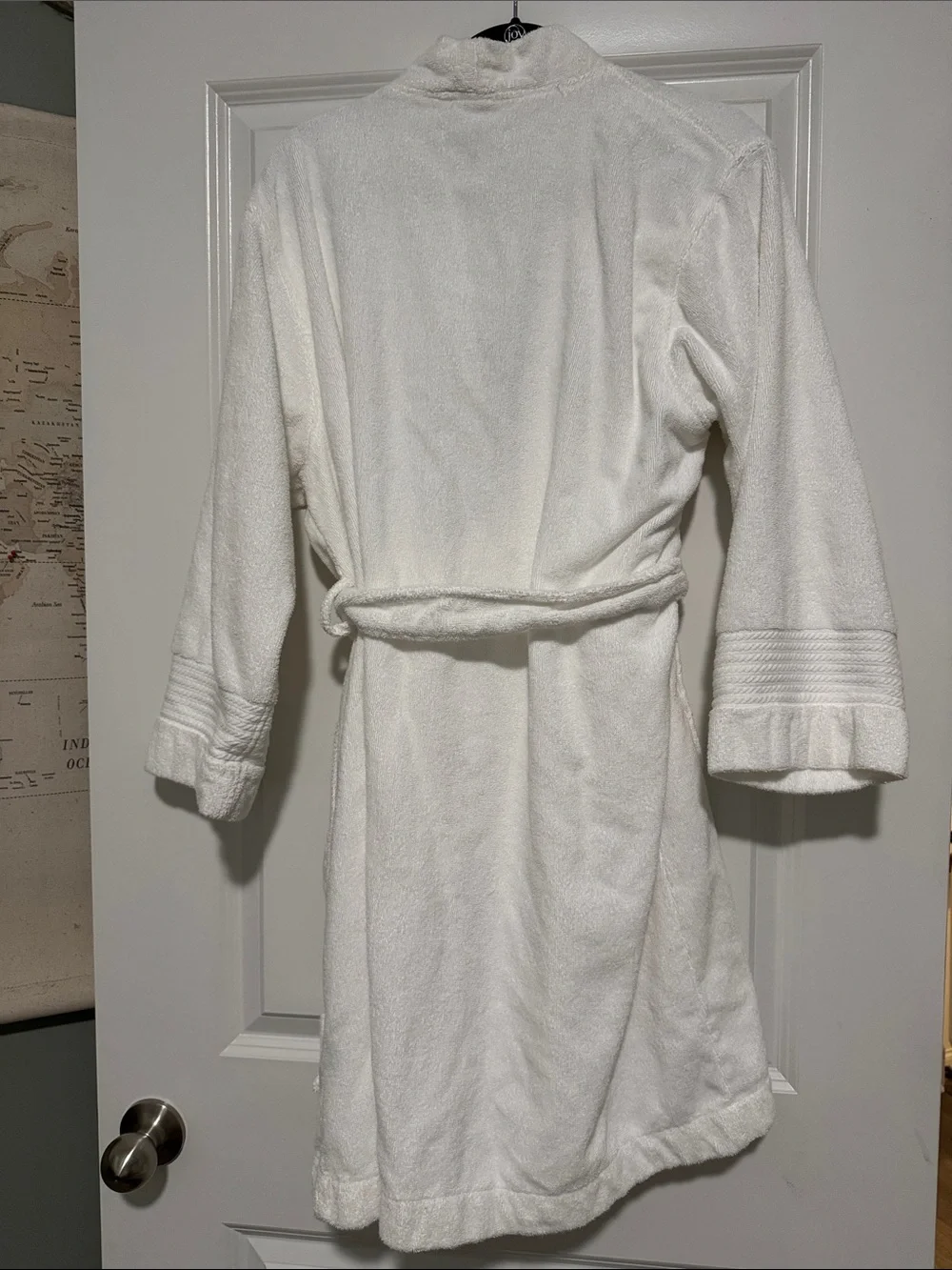 Ralph Lauren White Plush Terry Bath Robe with Belt